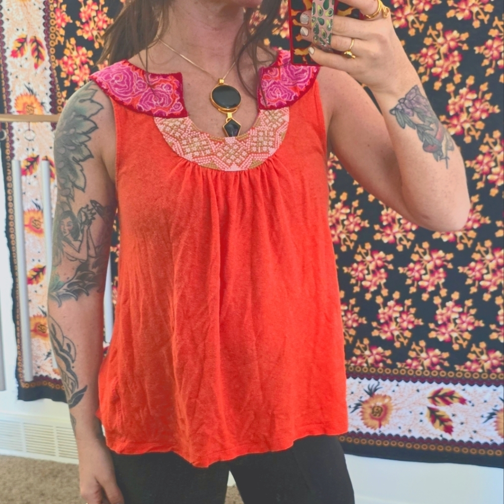 Linen Cotton Sleeveless Tunic Top all natural fibers